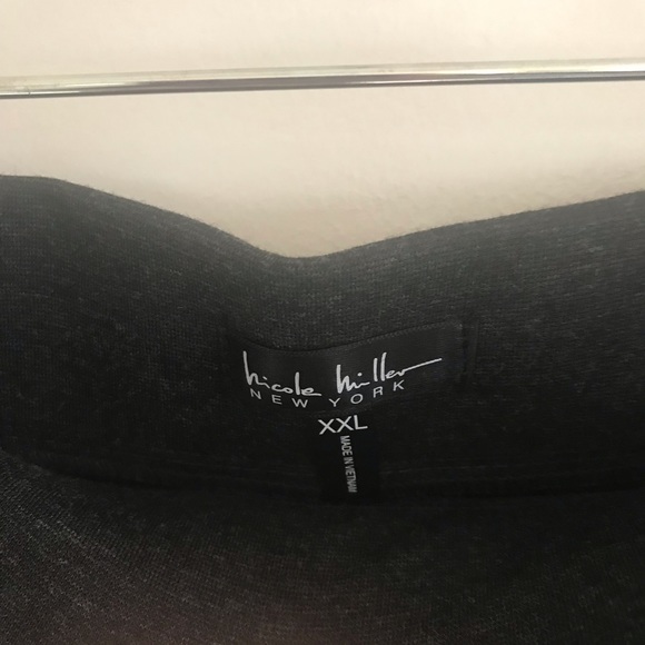 Nicole Miller Stretchy Dark Gray Mini Skirt - Picture 3 of 5